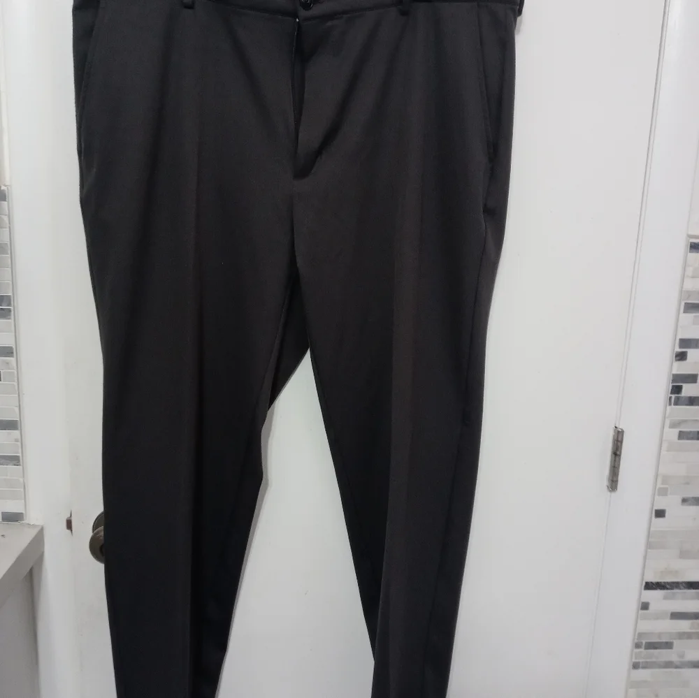 GREG NORMAN COLLECTION GRAY STRETCH DRESS PANTS 40X30